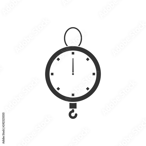 Spring scale icon flat