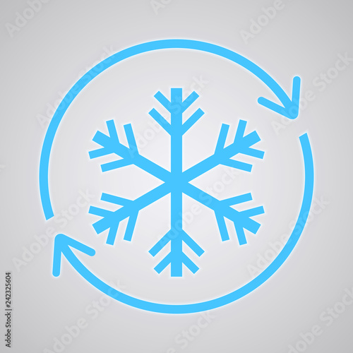 Snowflake logo, Freezer Icon.