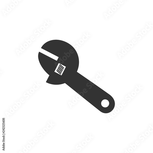 Pipe wrench icon flat