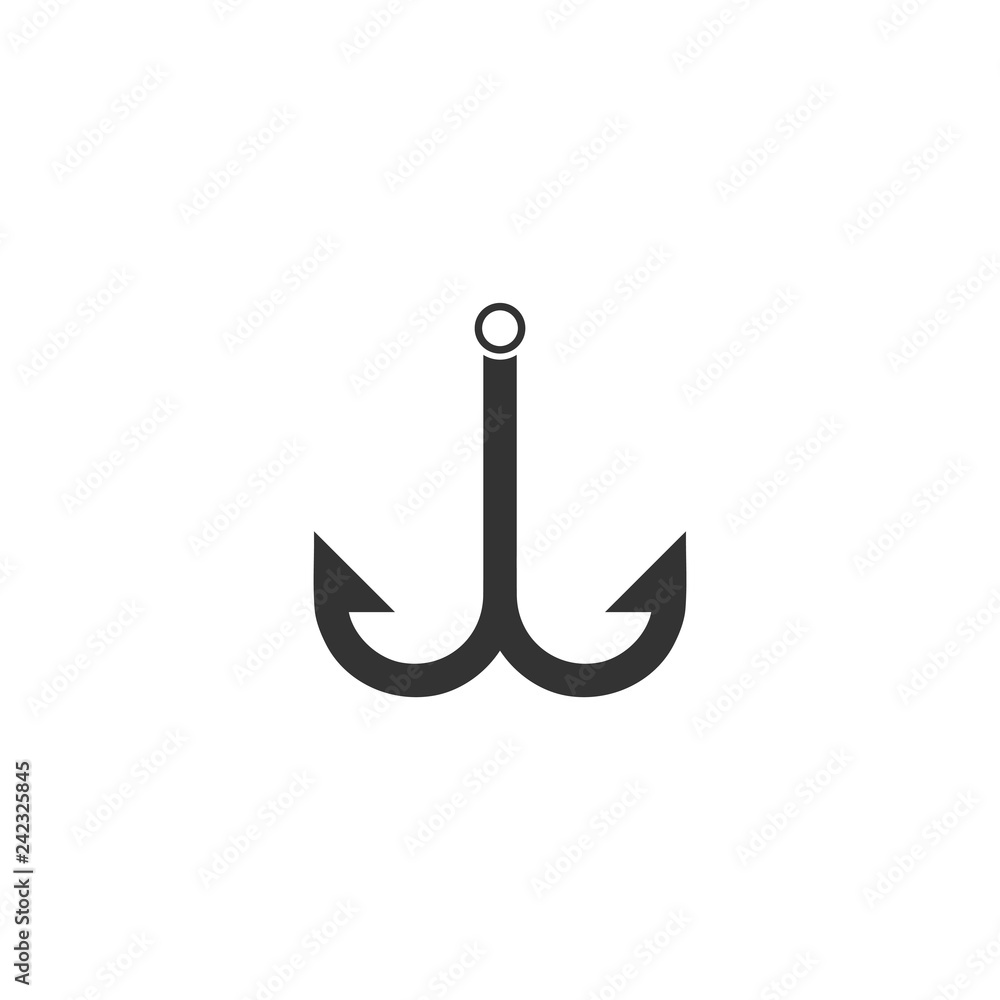 Fishhook icon icon flat Fishhook icon icon flat