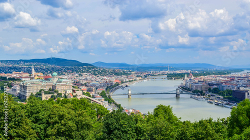 The Budapest cityscape.