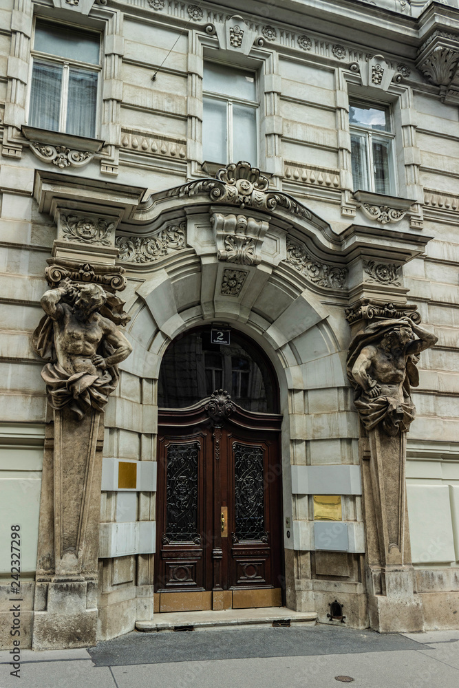 Facade of an old house in Vienna