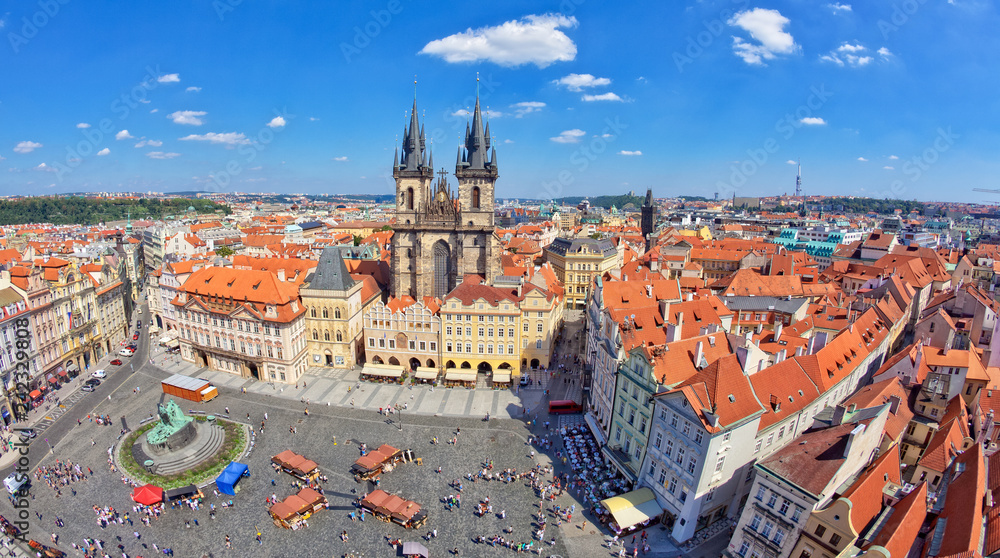 Prague Old Town Square - obrazy, fototapety, plakaty 