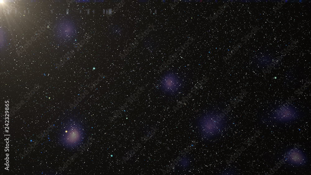 Dark interstellar space. 2d illustration. Stars in a deep space. Blue cold nebula. Dark night sky Dark interstellar space. 2d illustration. Stars in a deep space. Blue cold nebula. Dark night sky