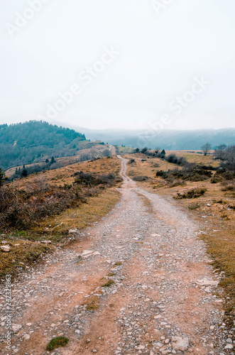 road to the summit of Orkatzategi. Guipuzcoa, Basque Country