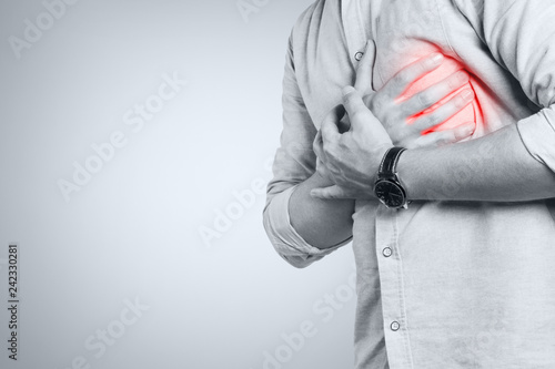 Man having a sudden heart attack