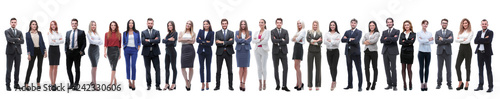Fotografi panoramic photo of a big business team standing together