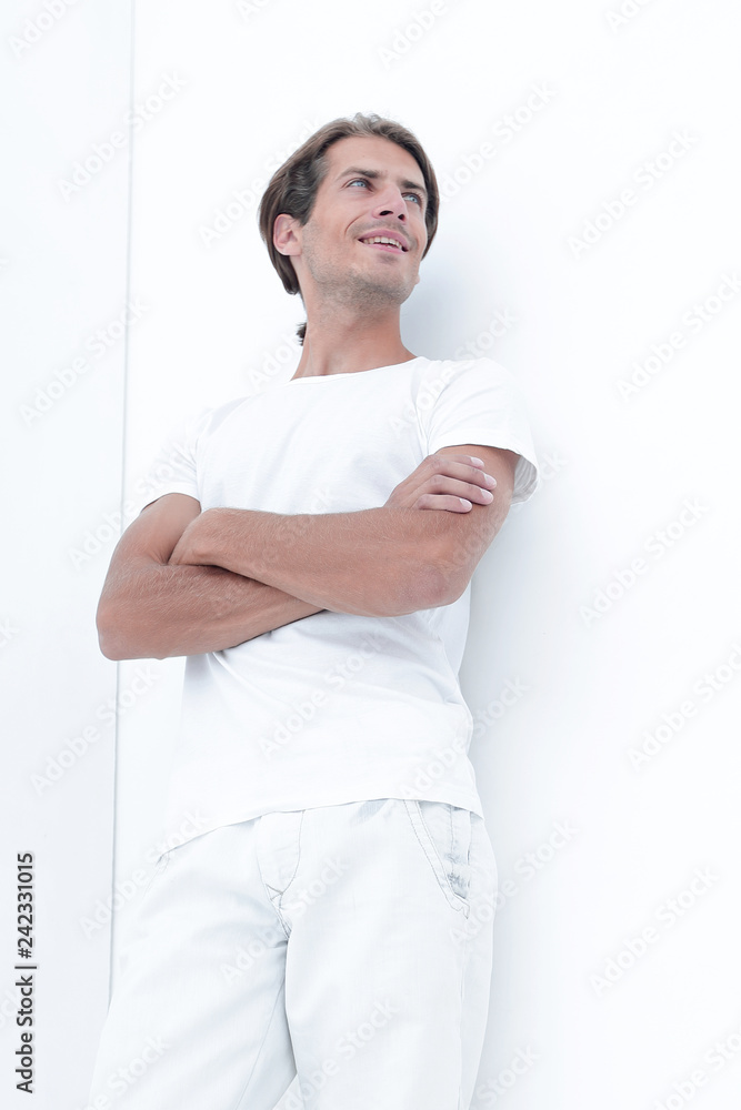 background image of a pensive man leaning on wall background image of a pensive man leaning on wall