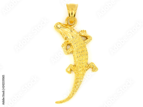 Jewelry Pendant - Lizard, Chameleon, Crocodile - Stainless Steel