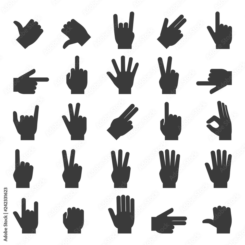 Fototapeta premium set of hands vector