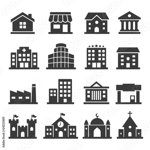 building icons set