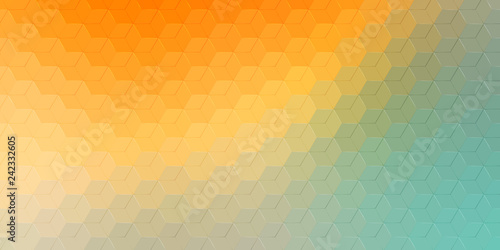 Abstract hexagonal background. Vector geometric background with hexagons and gradient effect. Bright color vector background illustration.