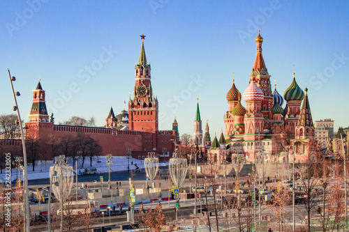 Moscow - Russian Federation, St. Basil's Cathedral and the Kremlin