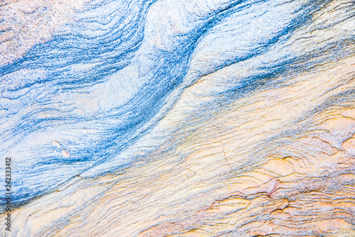 Abstract rock layers - natural pattern blue background