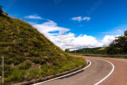 panorama of the Emilia hills and the roads, Grizzana near Bologna