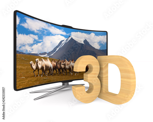 TV on white background. Iso...