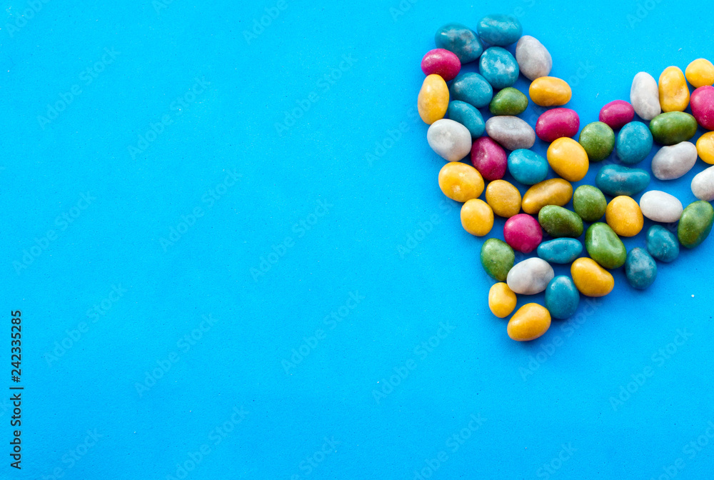 Heart of colorful dragee Heart of colorful dragee