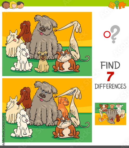 differences game with pedigree dogs