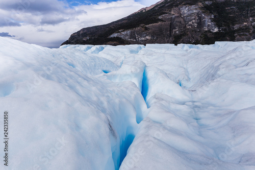 Beautiful white and blue glacier of Perito Moreno in Argentina © bluesnaps
