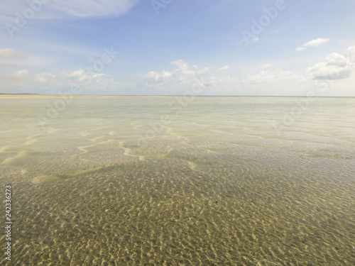 Pontal de Jaguaribe beach during low tide - Ilha de Itamaraca  Brazil