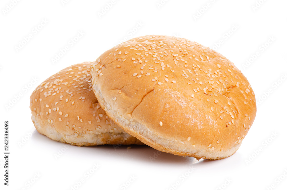 Buns for burger on white background isolation Buns for burger on white background isolation