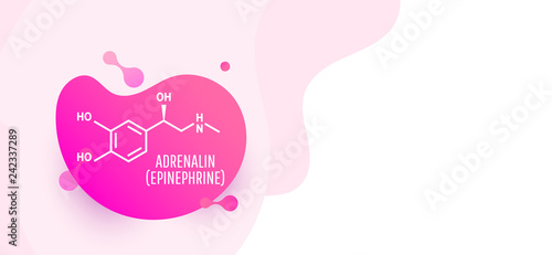 Adrenaline (adrenalin, epinephrine) molecule