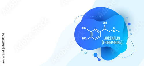 Adrenaline (adrenalin, epinephrine) molecule