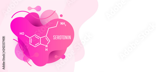 Serotonin hormone structural chemical formula 