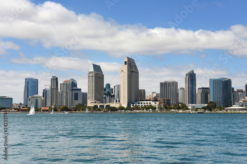 San Diego skyline during a sunny day