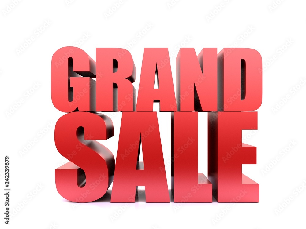 Grand Sale Word ,3D render Grand Sale Word ,3D render