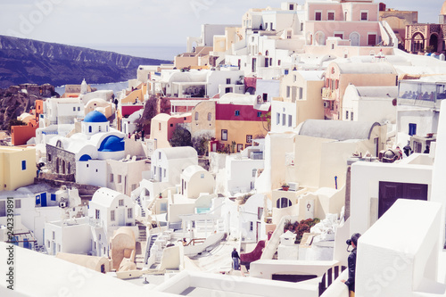  details of the architecture of the village of Oia Santorini