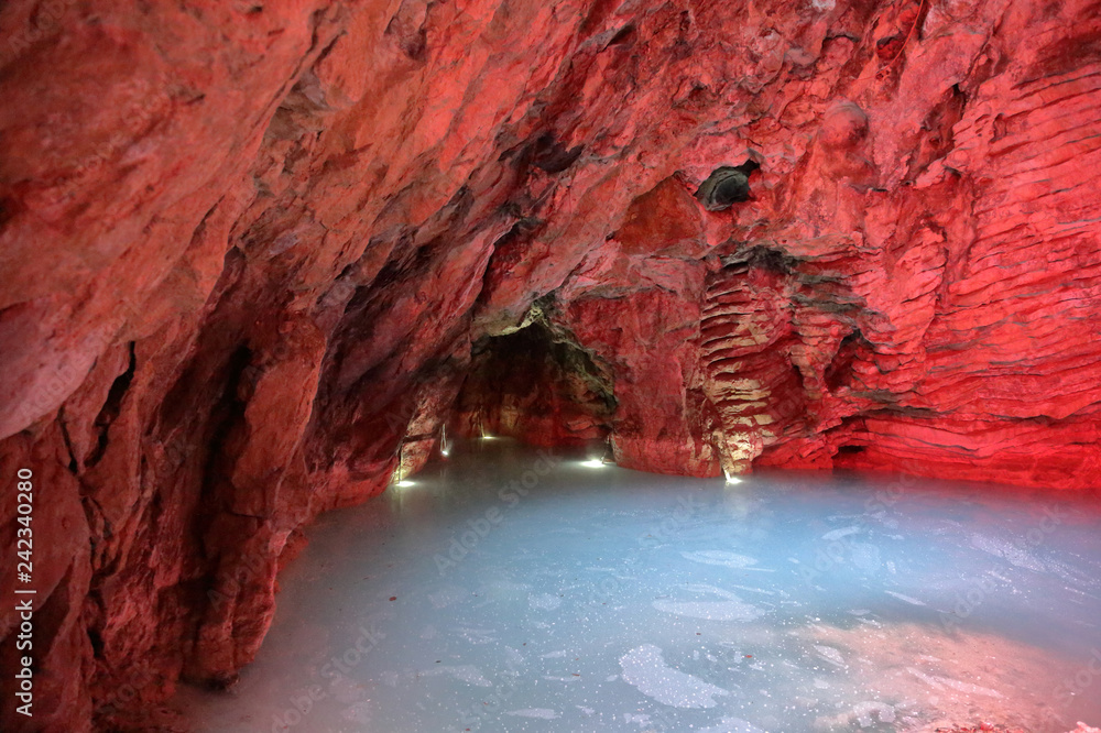 Underground Lake Proval. The main attraction of the Pyatigorsk city, Russia