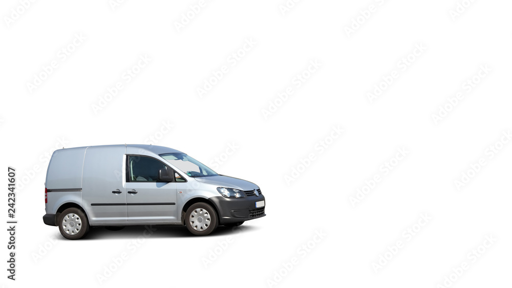 Freigestellter Minivan vom Kundendienst/ Lieferservice