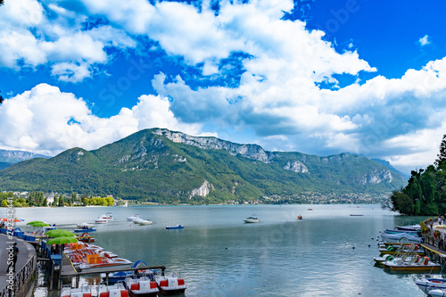 ANNECY, France - September 7 2018: Les Jardins de l'Europe as seen from Promenade Jacquet. photo