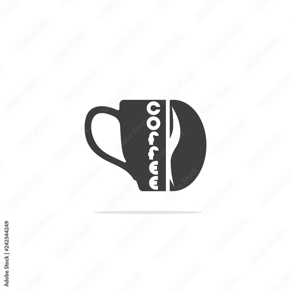 Monochrome vector illustration of a cup of coffee icons. Monochrome vector illustration of a cup of coffee icons.