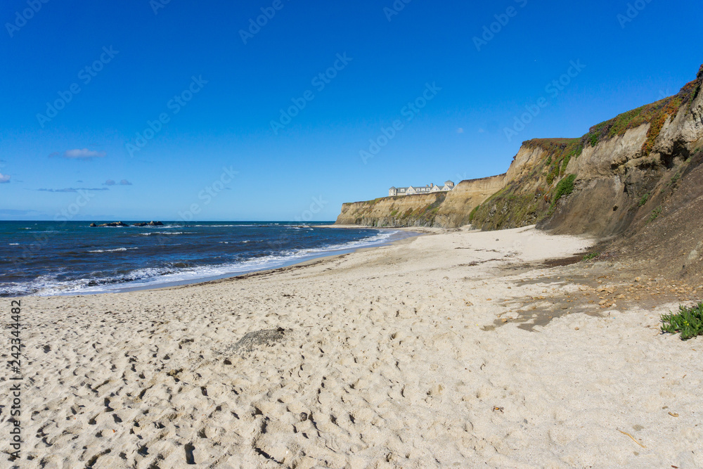 Empty beach near Half Moon Bay, Pacific Ocean Coast, California