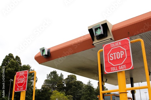 The Tsitsikamma toll gate on the garden route in South Africa. 