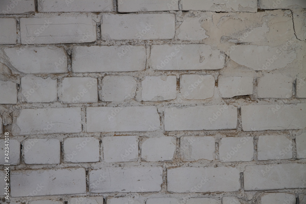 White brick wall White brick wall