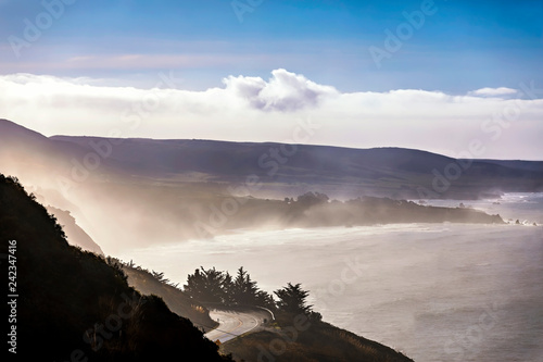 Coastal Mountains Silhouette, at Coastline