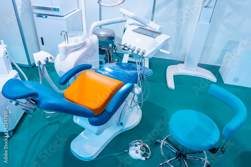 Dental treatment. Dentist s chair. Equipment for dental treatment. Dentistry The medicine. Medical equipment. Medical cabinet. The office of the dentist.