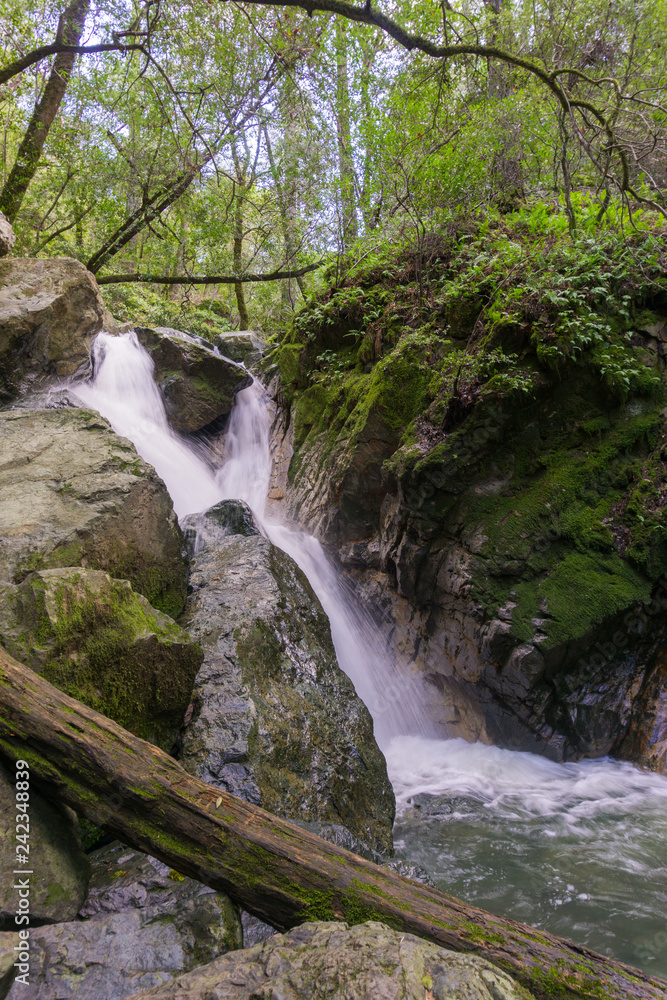 Waterfall in Sugarloaf Ridge State Park, Sonoma valley, California