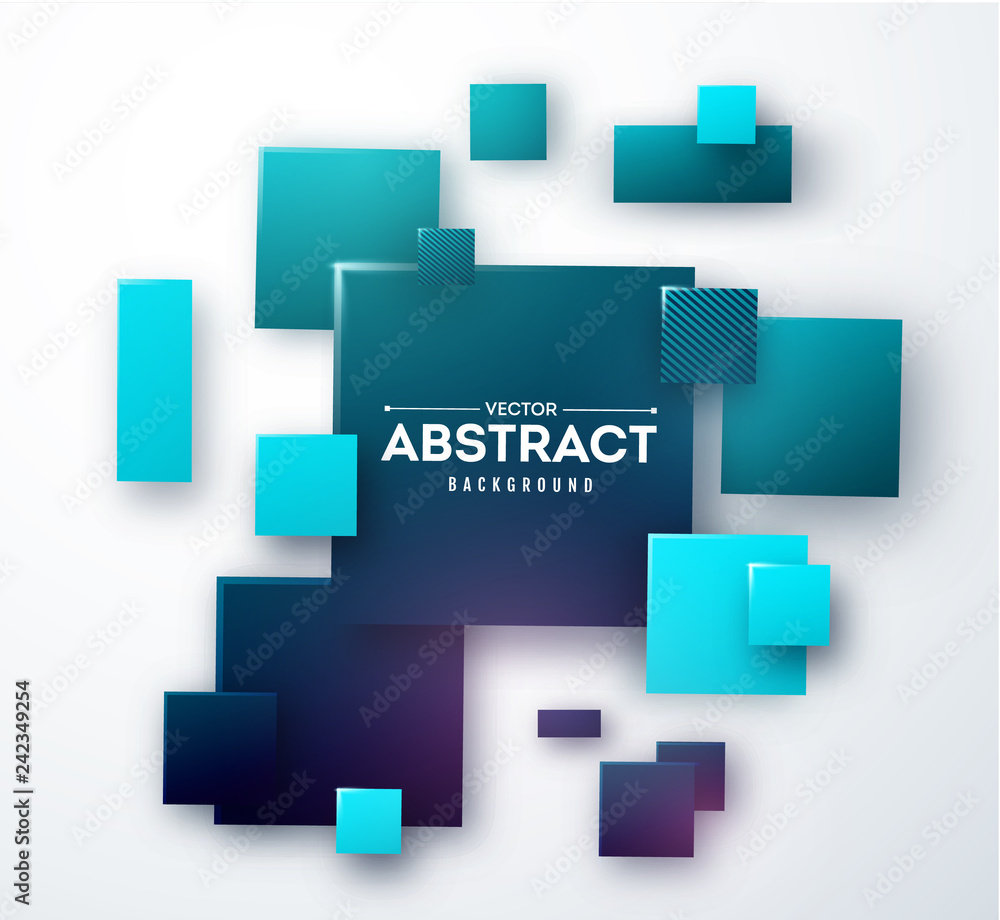 Abstract background with 3d cubes and squares vector illustration Abstract background with 3d cubes and squares vector illustration