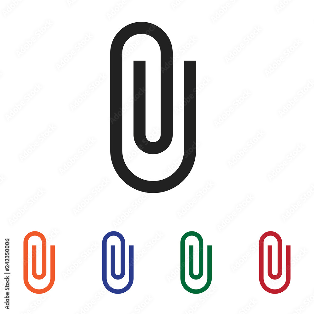 Paper clip icon vector. Attach,attachment symbol Paper clip icon vector. Attach,attachment symbol