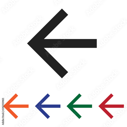 Arrow Left icon vector