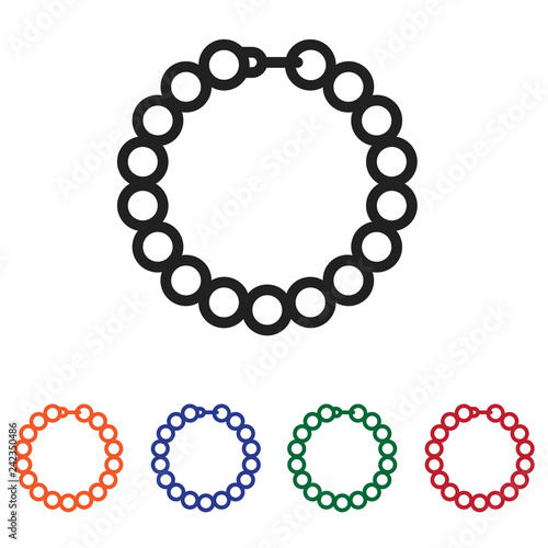 Necklace icon vector