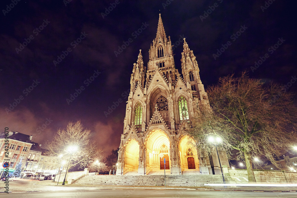 Church of Our Lady of Laeken at night