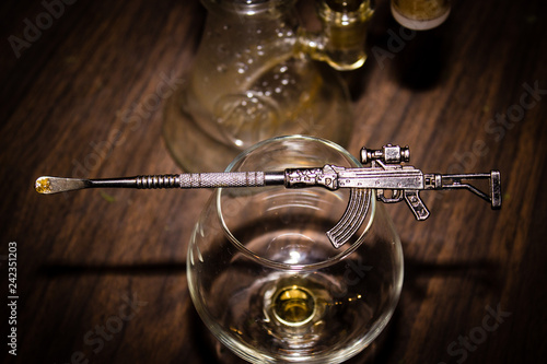 Fotografia Dab Life AK47 Dabbing Tool New Years Cannabis Concentrates Celebratory Smoke Session