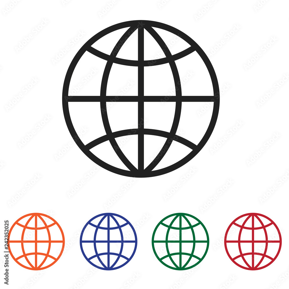 Globe vector icon Globe vector icon