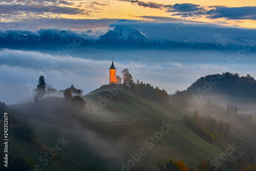 Autumn in the alps, Slovenia around the village Jamnik