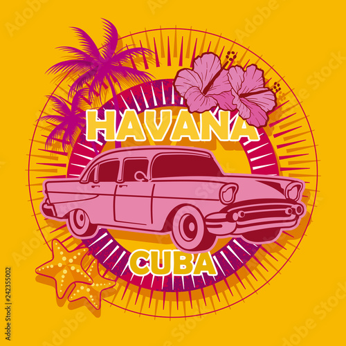imagen de la ciudad de La Havana en la isla caribeña de Cuba 